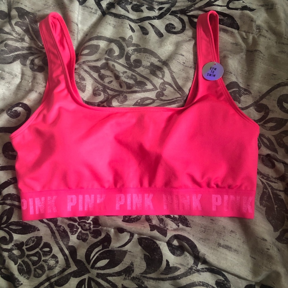 Vs pink gym to swim sports bra